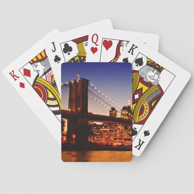 Baralho Arquitectura da cidade de New York com a ponte (Verso)