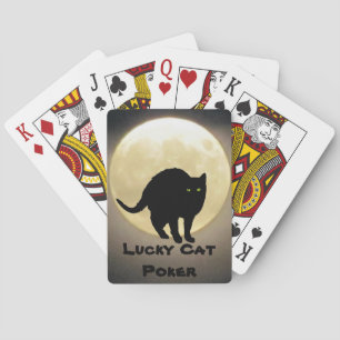 Baralho Arrancando Gato Preto e Lua Lucky Cat Poker