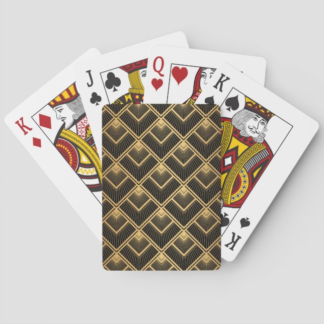 Baralho Art Deco Black Dourado: Geométrico (Verso)