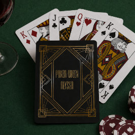 Baralho Art Deco Preto e Dourado