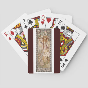 Baralho Art Nouveau Mucha Jogando Cartões