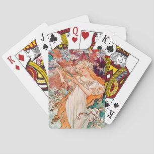Baralho Art Nouveau Primavera por Alphonse Mucha