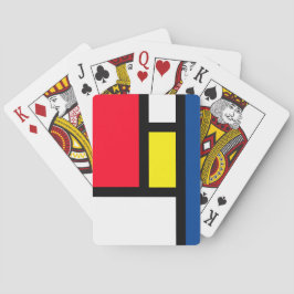 Baralho Arte abstrata colorida e moderna em estilo Mondria