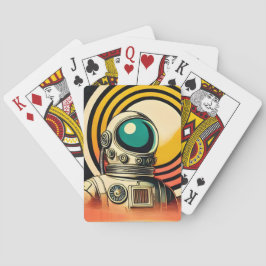 Baralho Arte Astronauta da Idade do Espaço do meio século