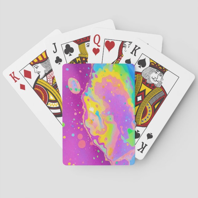 Baralho Arte Colorida Vibrante Abstrato (Verso)