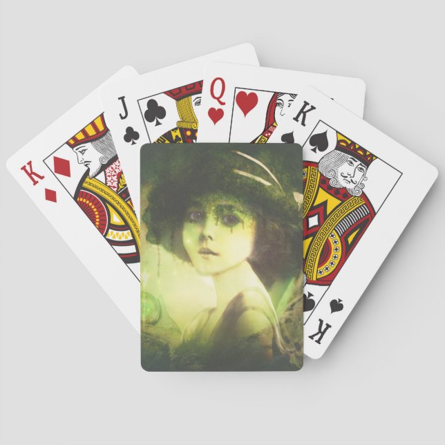 Baralho Arte de Fantasia de Árvore Selvagem Mística (Verso)