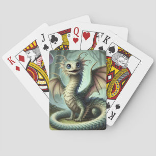 Baralho Arte de Fantasia de Criatura Fofa do Jabberwocky D