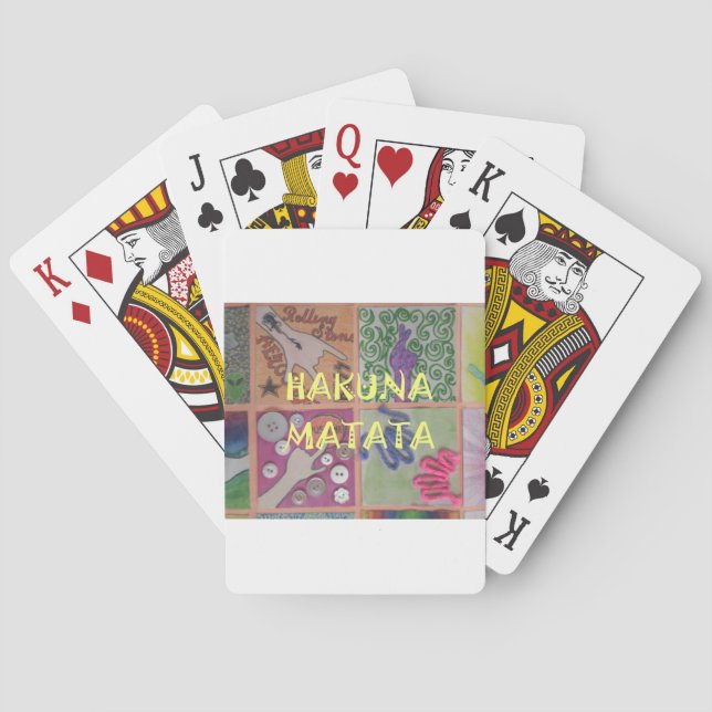 Baralho Arte de Impressão do Sinal de Mão Hakuna Matata (Verso)