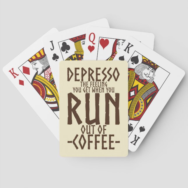 Baralho Arte Depresso Amante de Café (Verso)