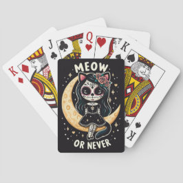 Baralho Arte do Crânio do Açúcar - Garota do Gato Lunar -