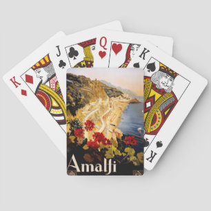Baralho Arte Gráfico de Poster de Viagem Vintage Amalfi It