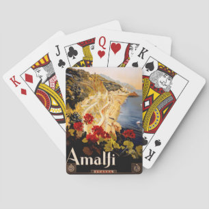Baralho Arte Gráfico de Poster de Viagem Vintage Amalfi It