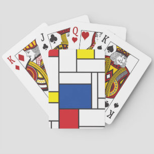 Baralho Arte Moderna De Stijl Geométrica Minimalista Mondr