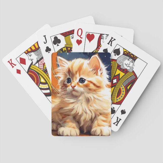 Baralho Arte Nouveau Gato Laranja de Alphonse Mucha (Verso)