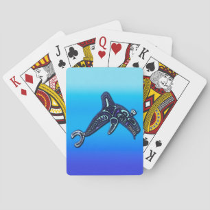 Baralho Arte Orca Matadora de Baleia Nativa Americana Haid