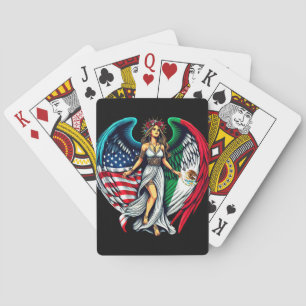 Baralho Arte Patriótica WoMan Anjo Sinalizador Americano e