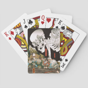 Baralho Arte Ukiyo-e Antiga de Espectro Esqueleto de Kuniy