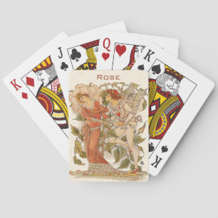 Baralho Arte Vitoriana Antiga, Rosa por Walter Crane
