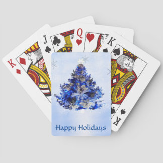 Baralho árvore de natal azul