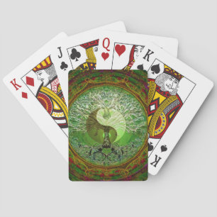 Baralho Árvore de Yin Yang do verde da vida