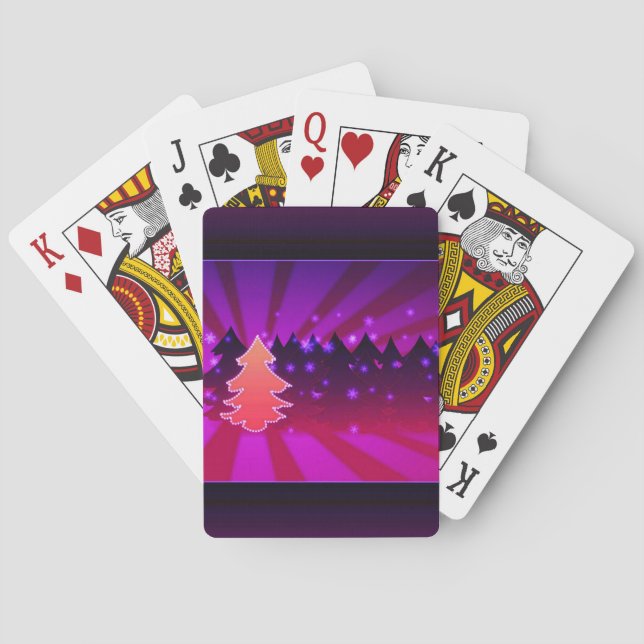 Baralho Árvores de Natal - Formas de Roxo (Verso)