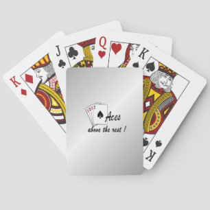 Baralho Ás Acima do Resto Cartas de Jogar Prata