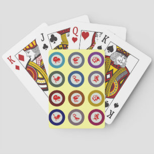 Baralho As aves da Nova Zelândia jogam cartas