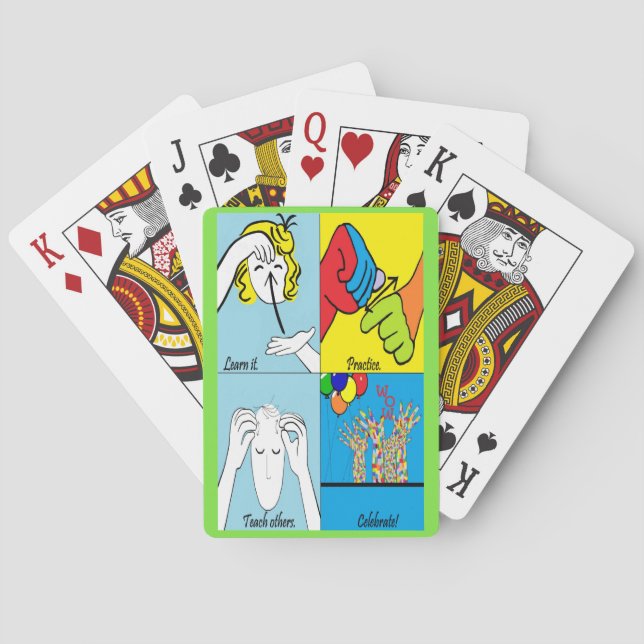 Baralho ASL - Quatro etapas para o sucesso (Verso)