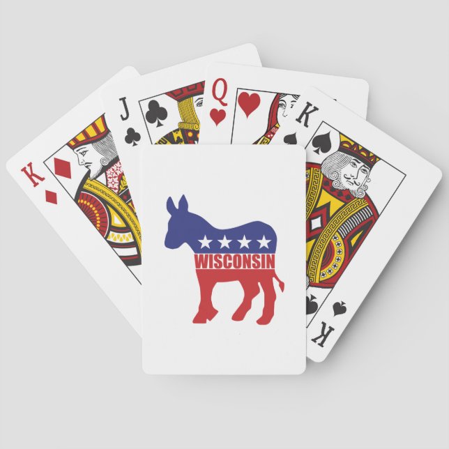 Baralho Asno de Wisconsin Democrata (Verso)