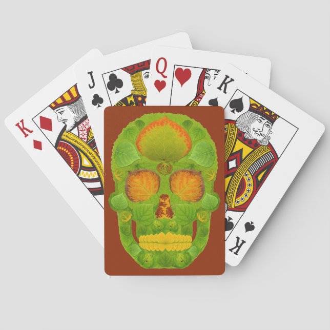 Baralho Aspen Folha Skull 10 (Verso)