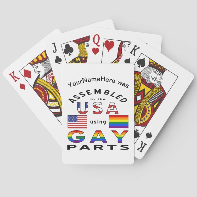 Baralho Assembled in USA Using Gay Parts Personalized (Verso)