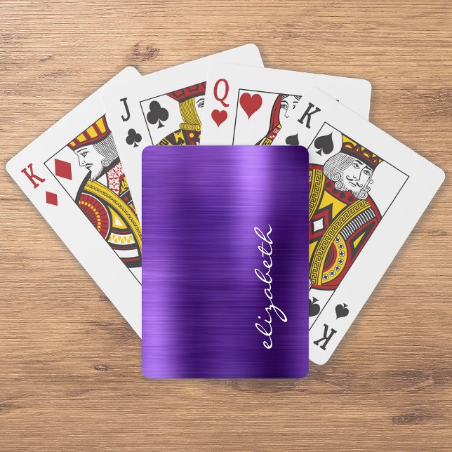 Baralho Assinatura de Metal Escovado Roxo (Criador carregado)