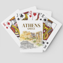 Atenas Grécia Acrópole Aquarela Esboço Viagem