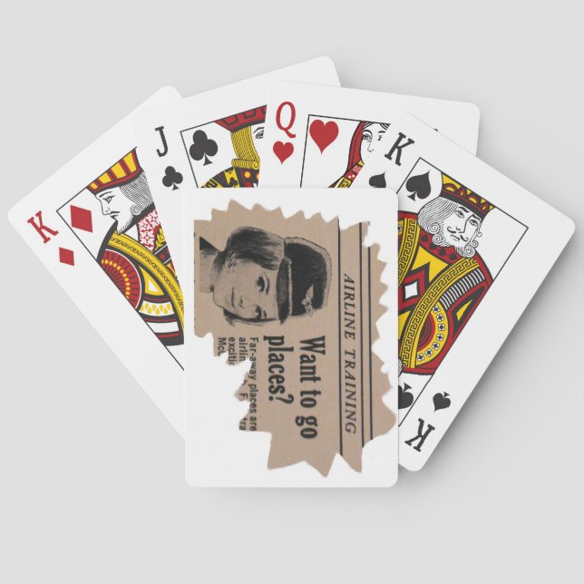 Baralho Atendedor de Voo Vintage Stewardese (Verso)