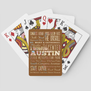 Baralho Atrações & lugares famosos de Austin, Texas.