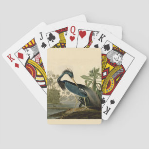 Baralho Audubon Louisiana Heron Birds América Art