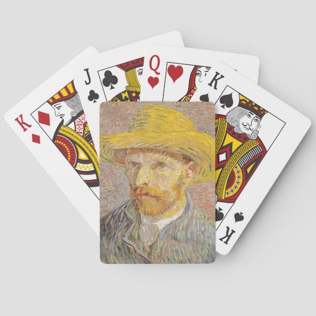 Baralho Autorretrato impressionista de Vincent Van Gogh pi (Verso)