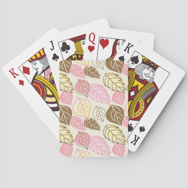Baralho Autumn Splendor: Leaf Seamless Pattern (Verso)