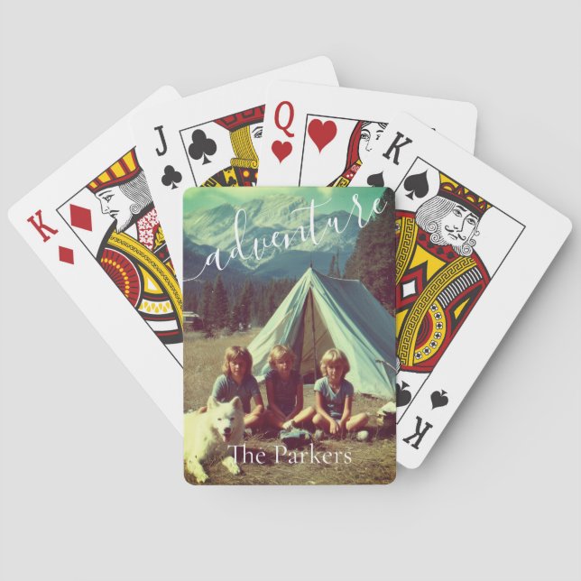 Baralho Aventura de Acampamento Familiar Personalizada  (Verso)