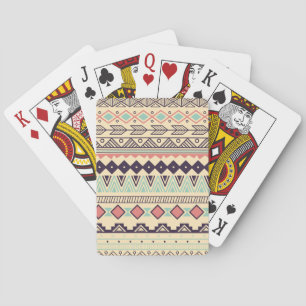 Baralho Aztec Tribal Stripes: Ilustração Vintage