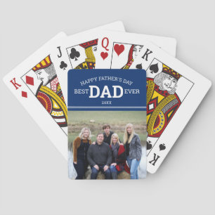 Baralho Azul de Fotografia da Família de Pais felizes par