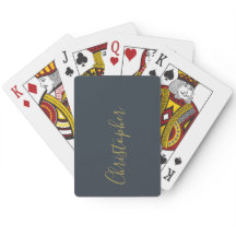 Azul Marinho Dourado Nome Personalizado Script Min