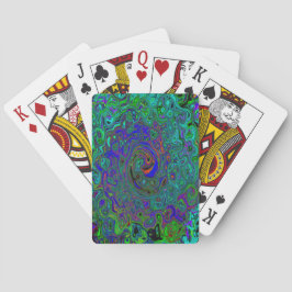 Baralho Azul Marmoreado e Abstrato Aquamarino