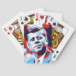 Baralho Azul vermelho do pop art JFK John F. Kennedy