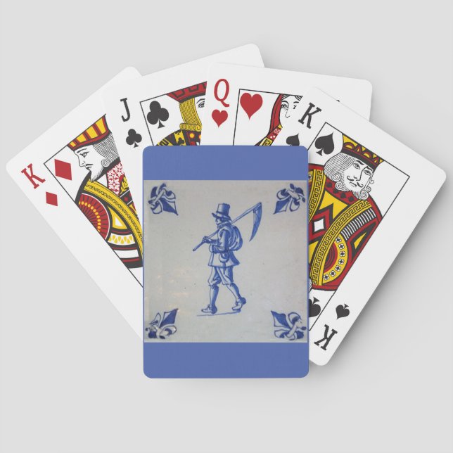 Baralho Azulejo Azul Delft - Modelo (Verso)
