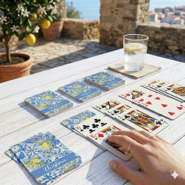 Baralho Azulejo Francês País Limão Padrão Provençal