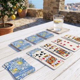 Baralho Azulejo Francês País Limão Padrão Provençal