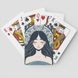 Baralho Azulejo otomano - Aura Floral Azul Serene