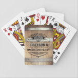 Baralho Bachelor Rustic Whiskey<br><div class="desc">Crie seu próprio despedida de solteiro jogando cartas! Personalizado com seu próprio texto. Você pode personalizar ainda mais este design selecionando o link "personalizar mais",  se desejar.</div>