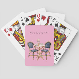 Baralho Baguetes de Mesa Pink Blue Paris
